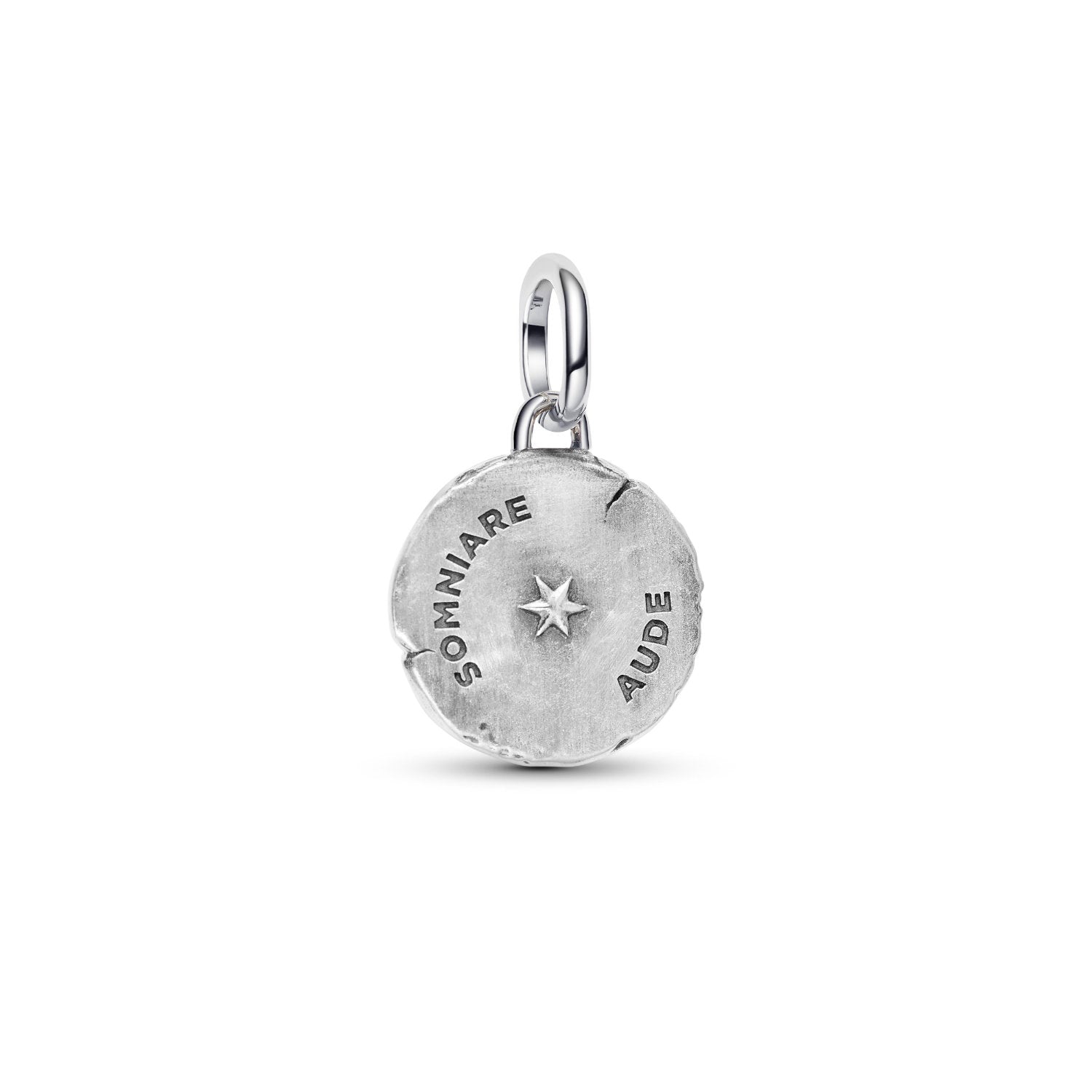 Pandora - Charm Medallion Farfalla "Somniare Aude" Argento