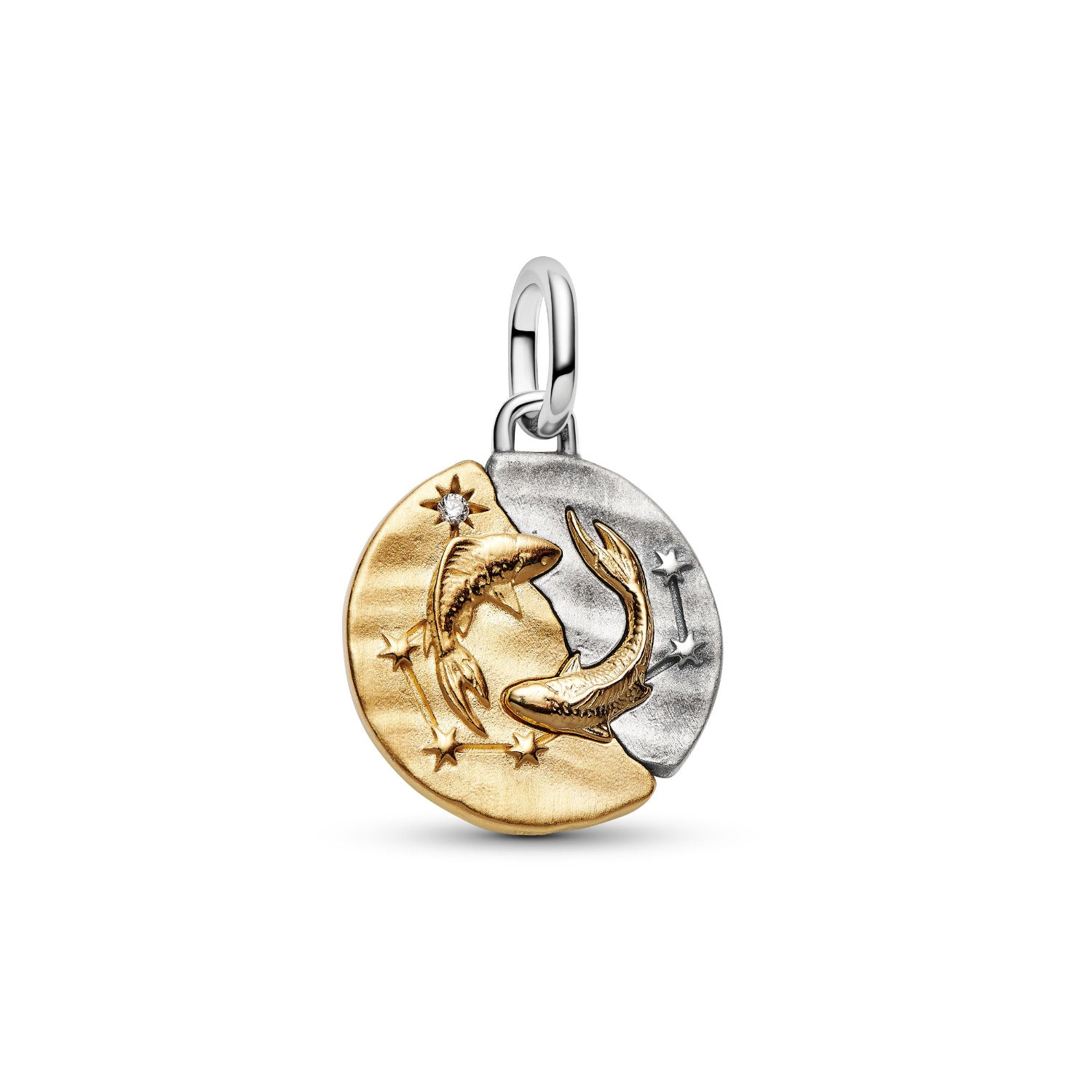 Pandora - Charm Medallion Pesci Argento finitura oro