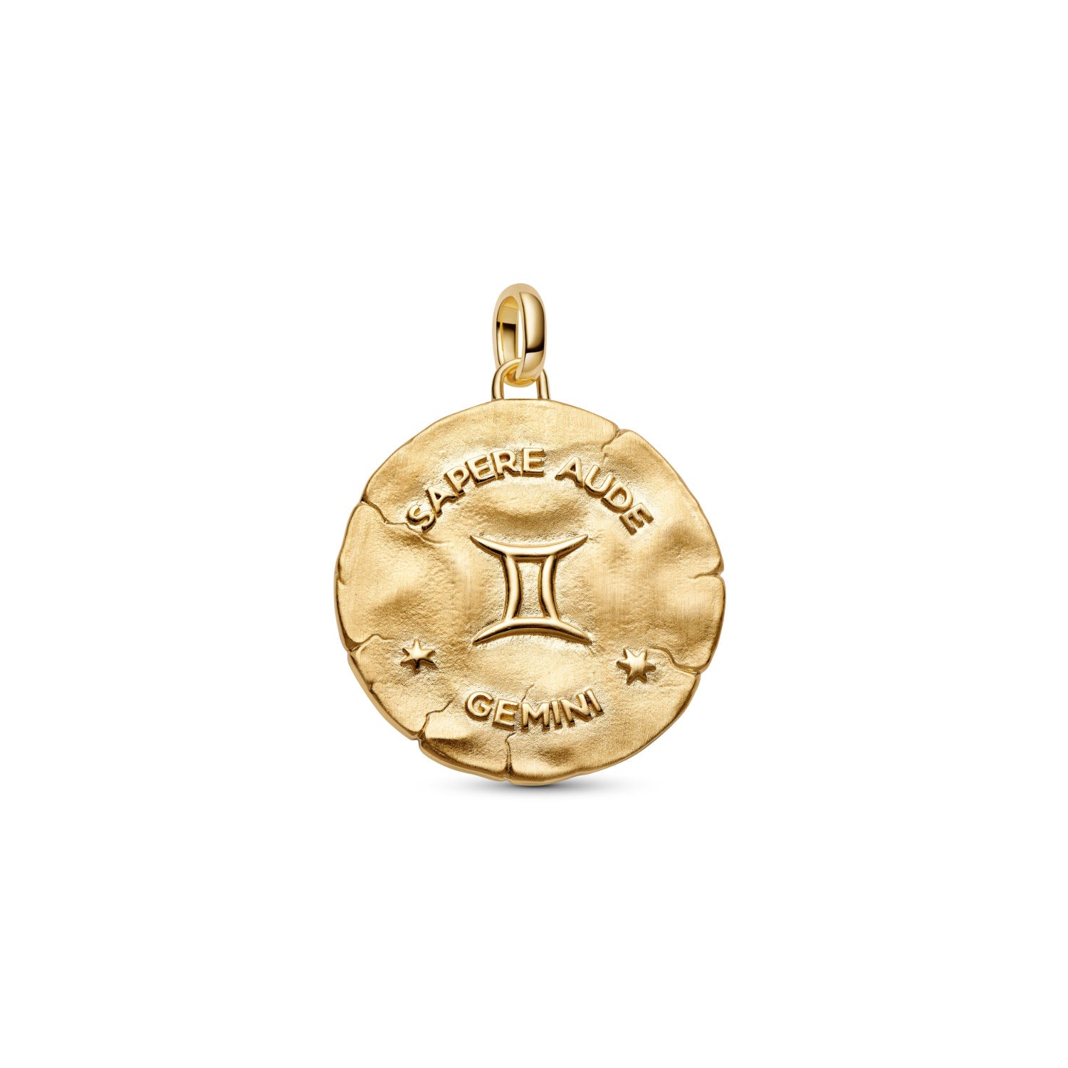 Pandora - Charm Medallion XL Gemelli "Sapere Aude" Argento finitura oro