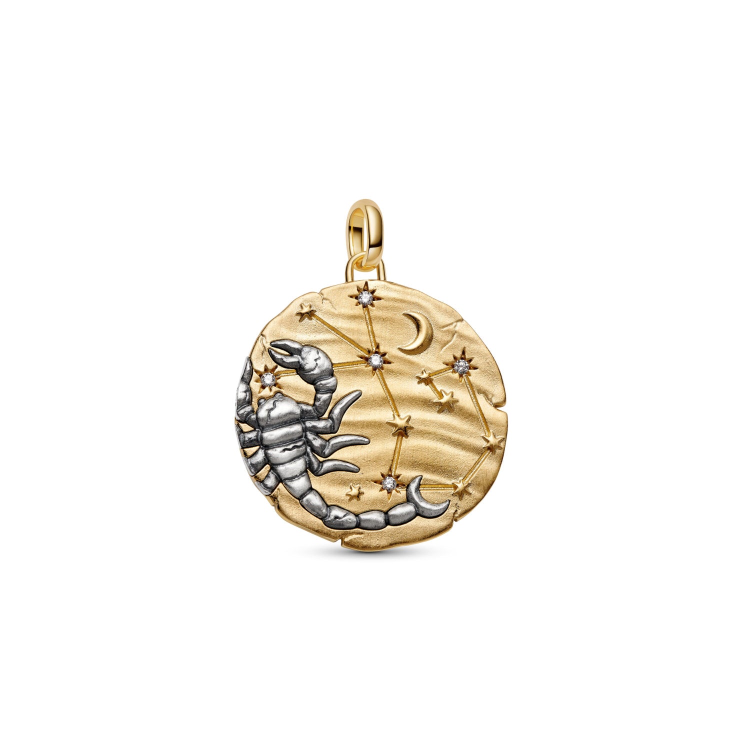 Pandora - Charm Medallion XL Scorpione "Noli Timere" Argento finitura oro