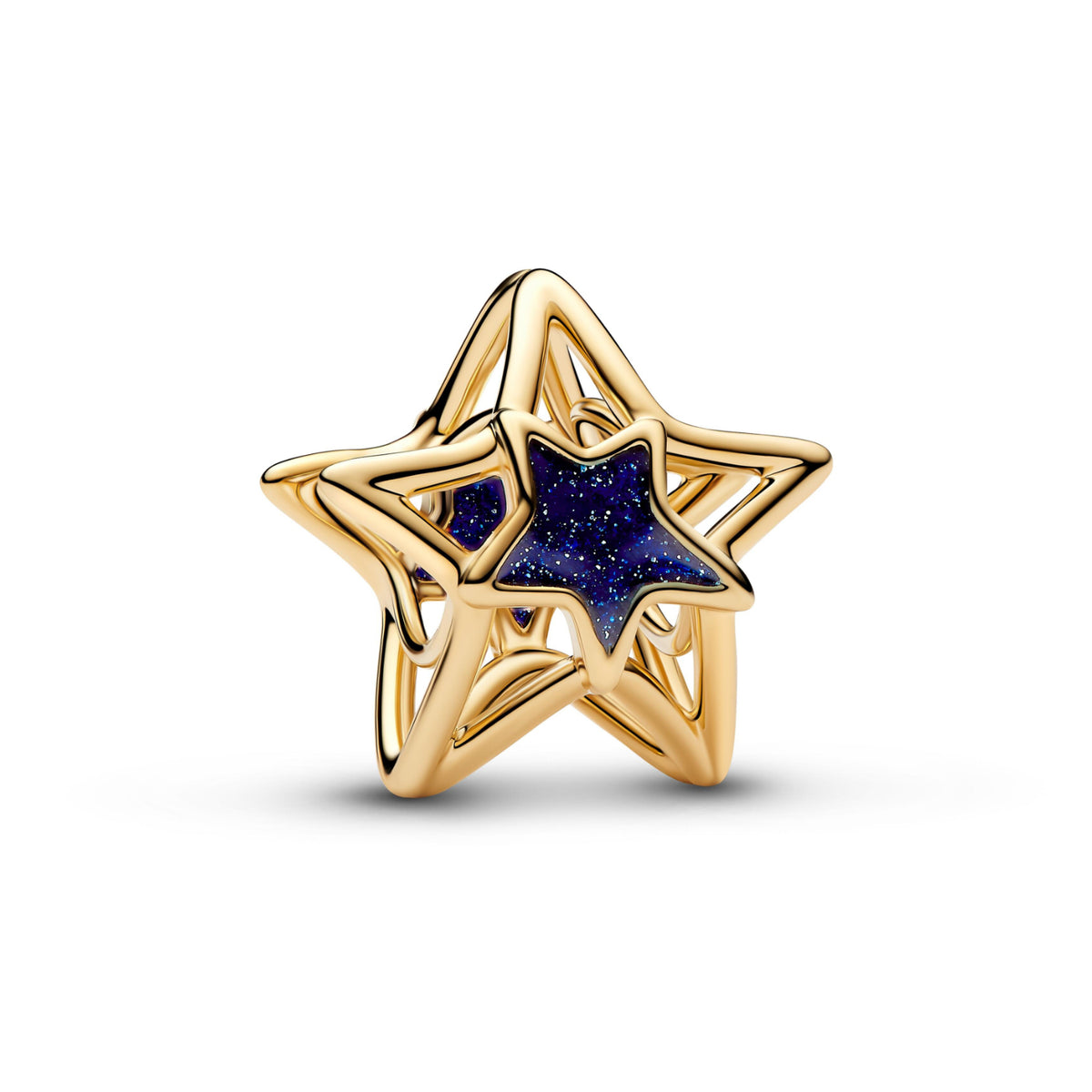 Charm Pandora Stella traforata finitura oro 14 kt