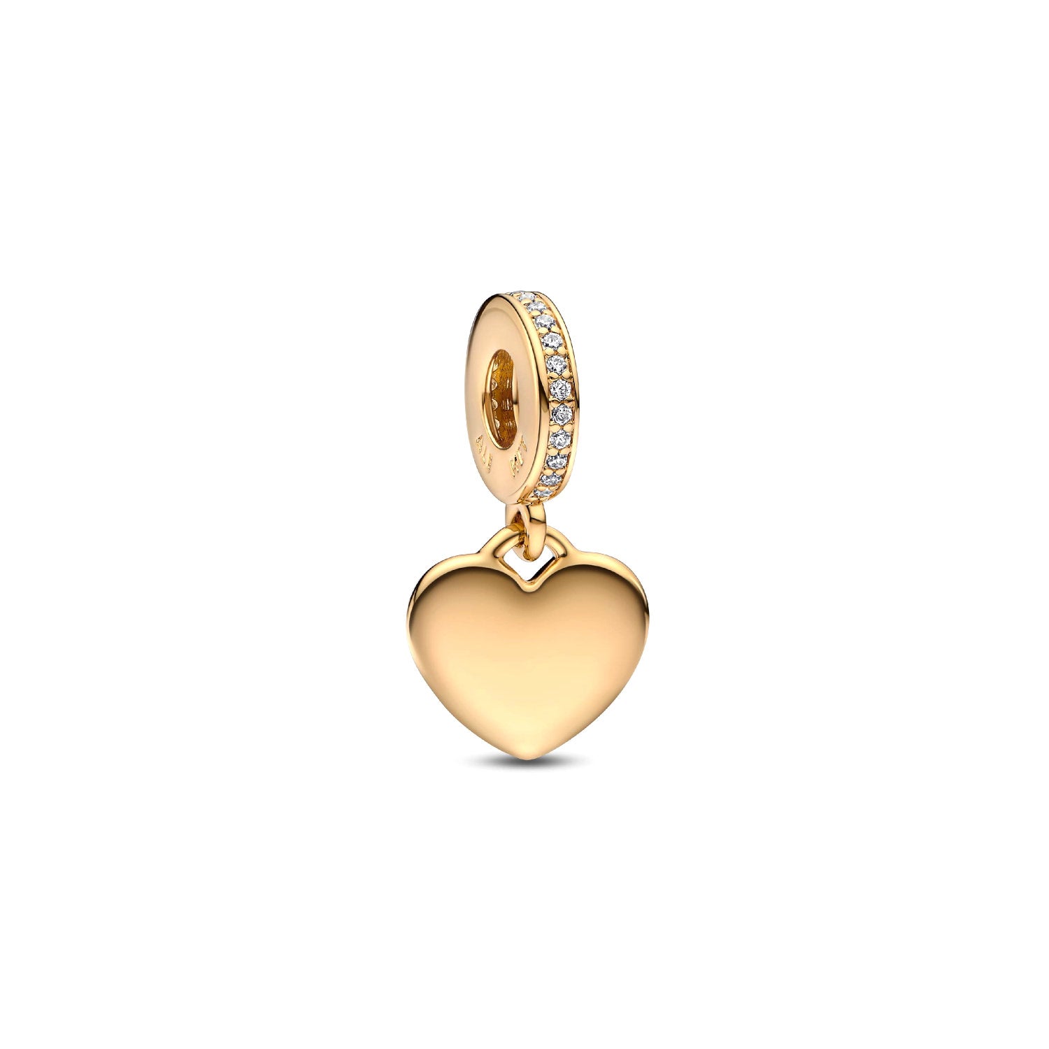 Pandora - Charm Cuore Pendente da incidere finitura oro