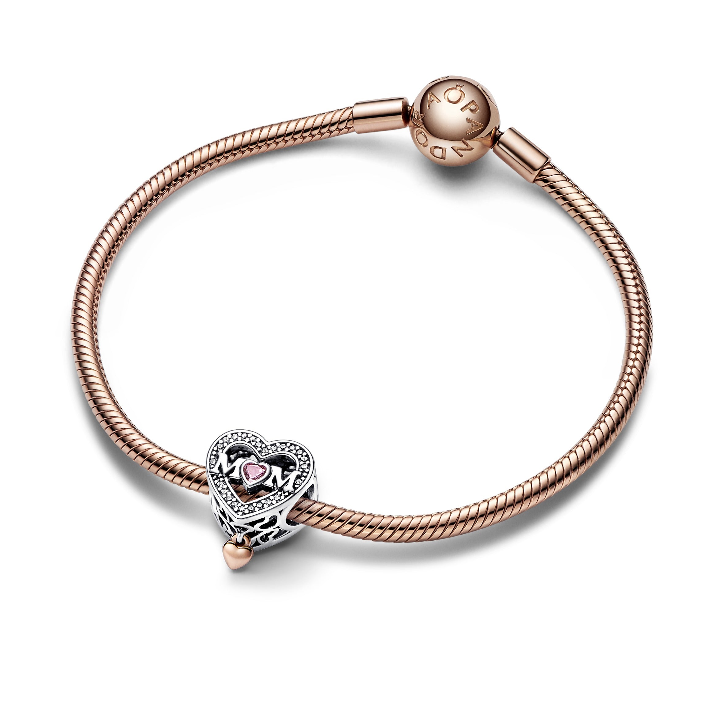 Pandora - Charm Openwork Mamma con Cuore Pendente Argento