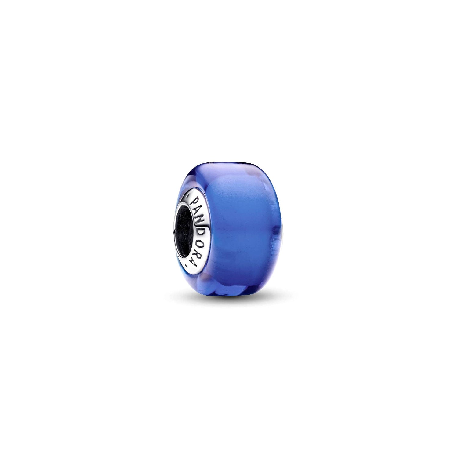 Pandora - Charm Mini Vetro di Murano Blu Argento