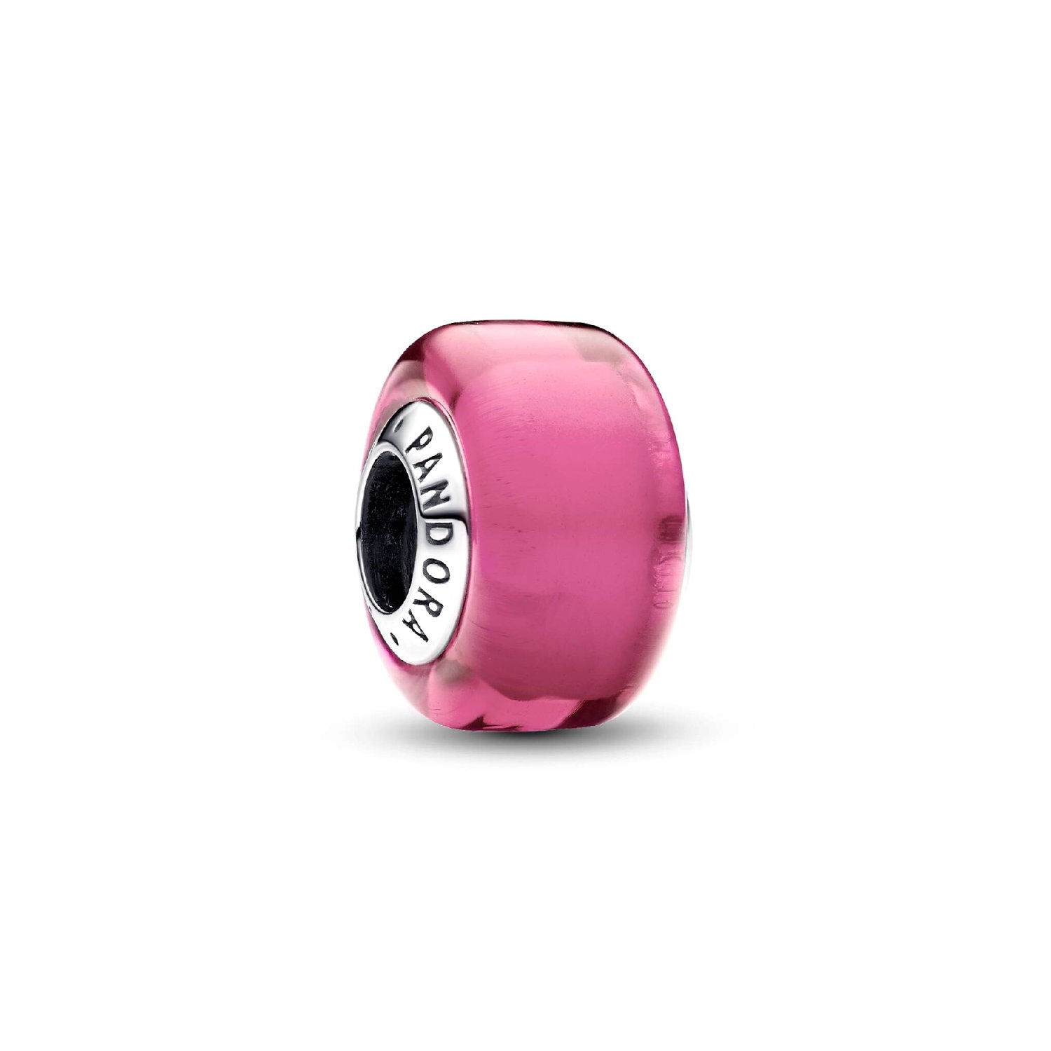 Pandora - Charm Mini Vetro di Murano Rosa Argento