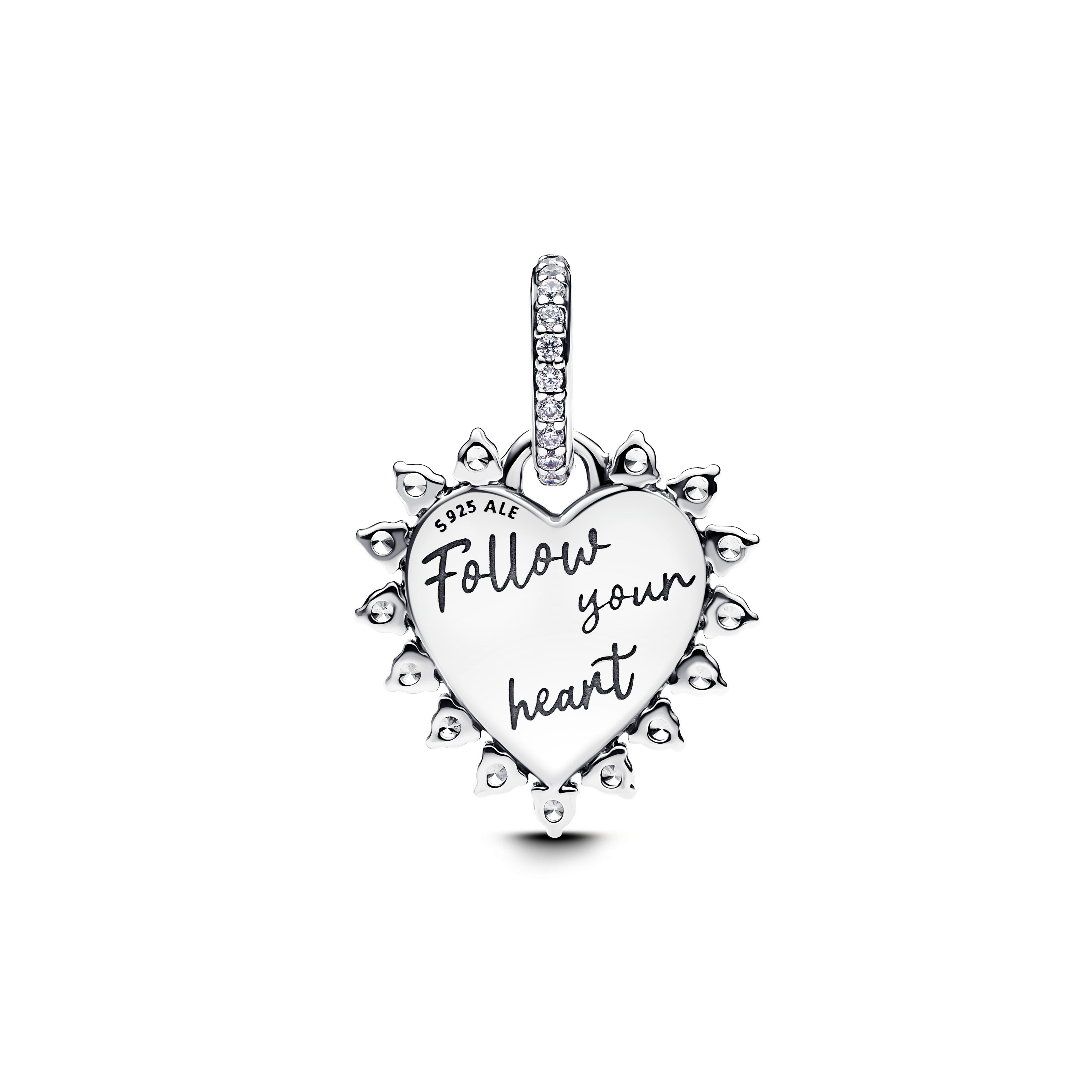 Pandora - Charm Pendente Cuore Rosso con Freccia Girevole