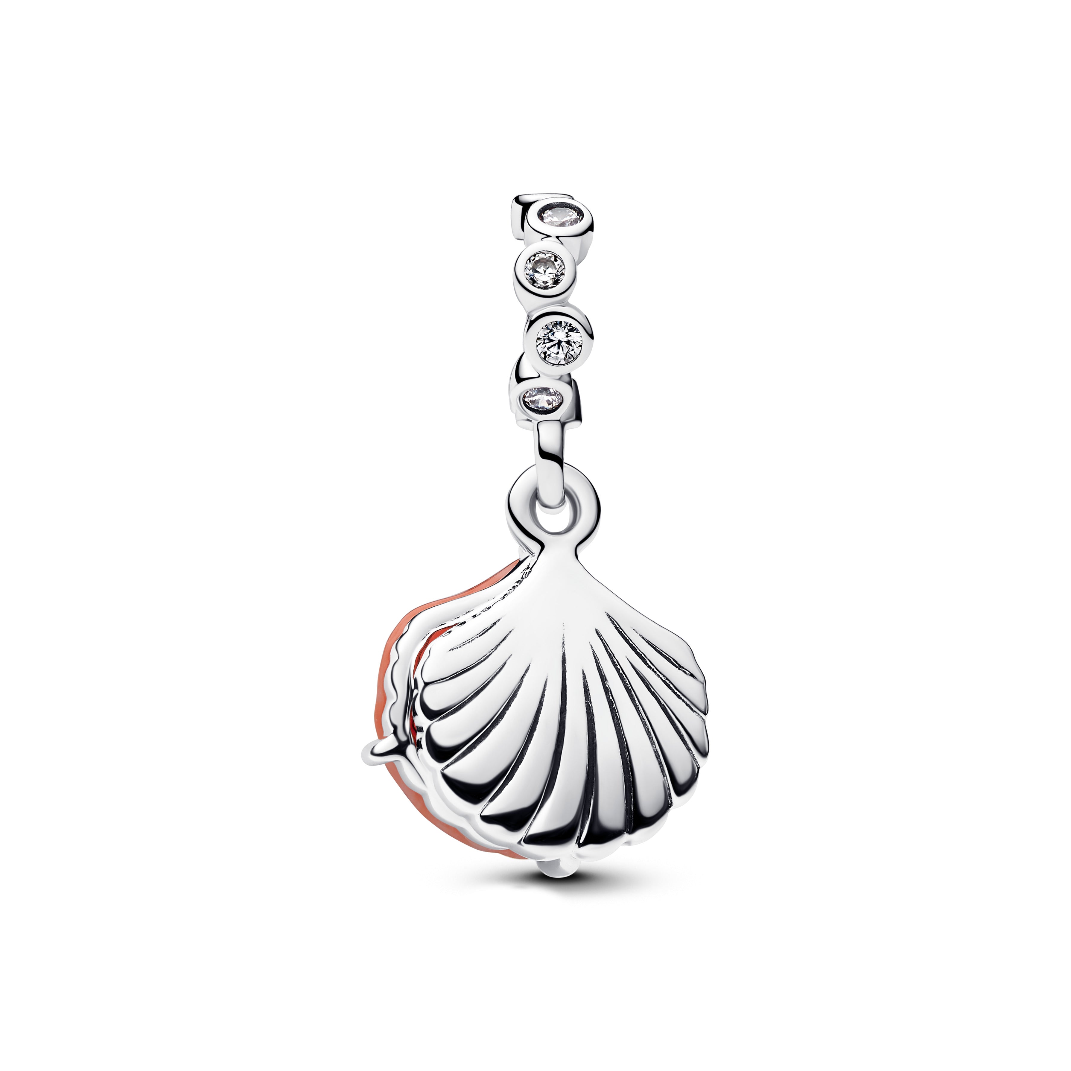 Pandora - Charm Pendente Doppio Conchiglia Color Corallo
