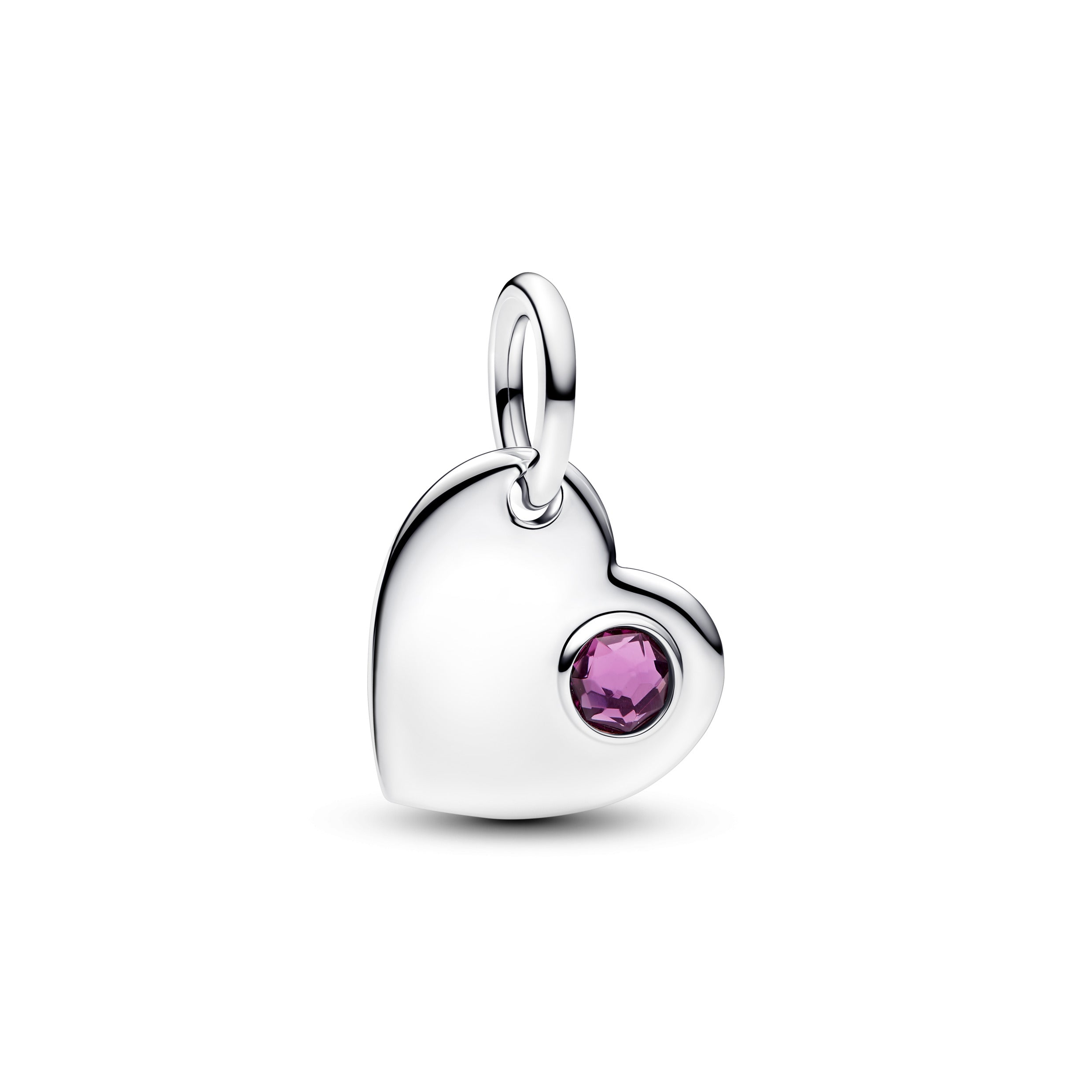 Pandora - Charm Pendente Cuore con Pietra Viola Febbraio