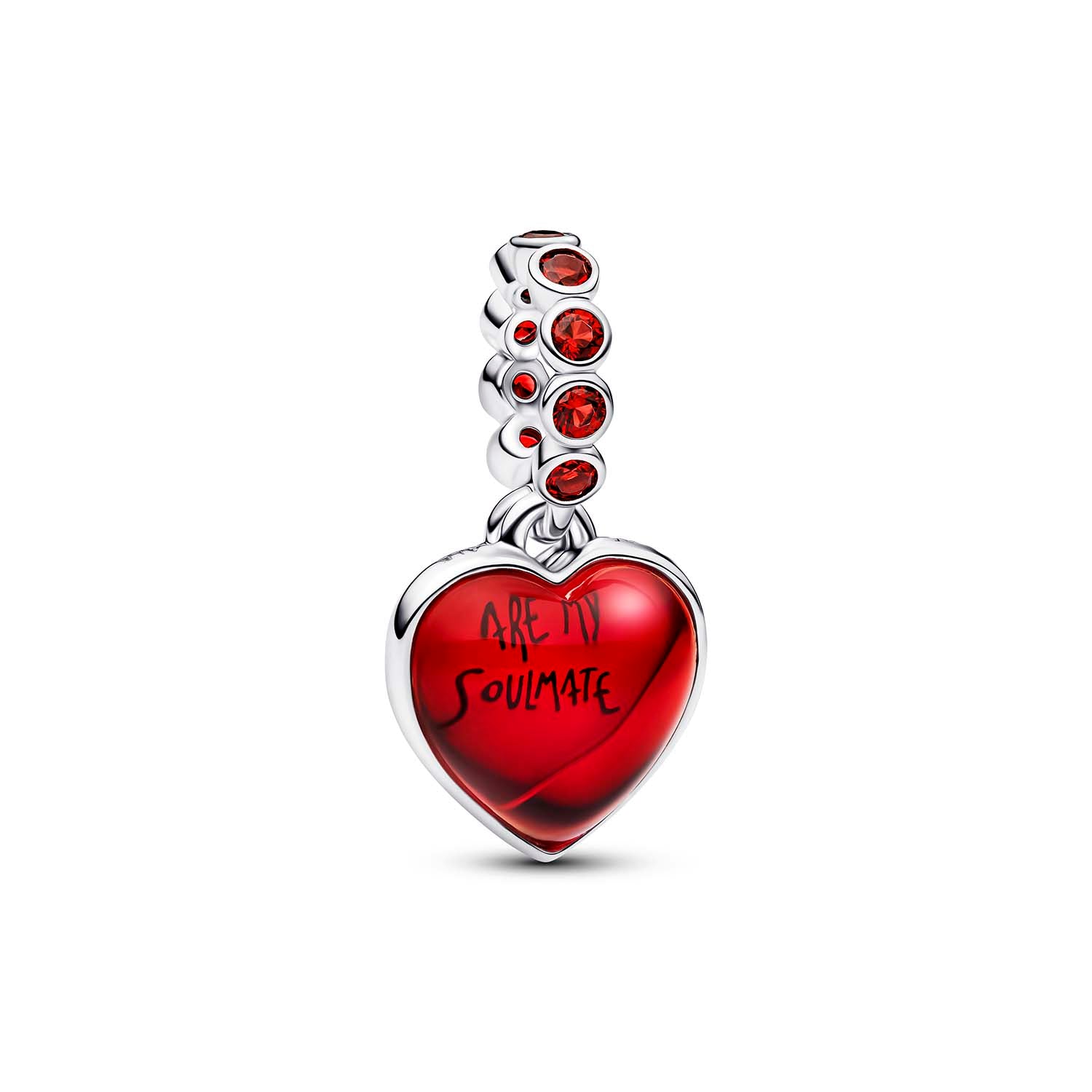 Pandora - Charm Pendente Doppio Cuore Vetro di Murano Rosso