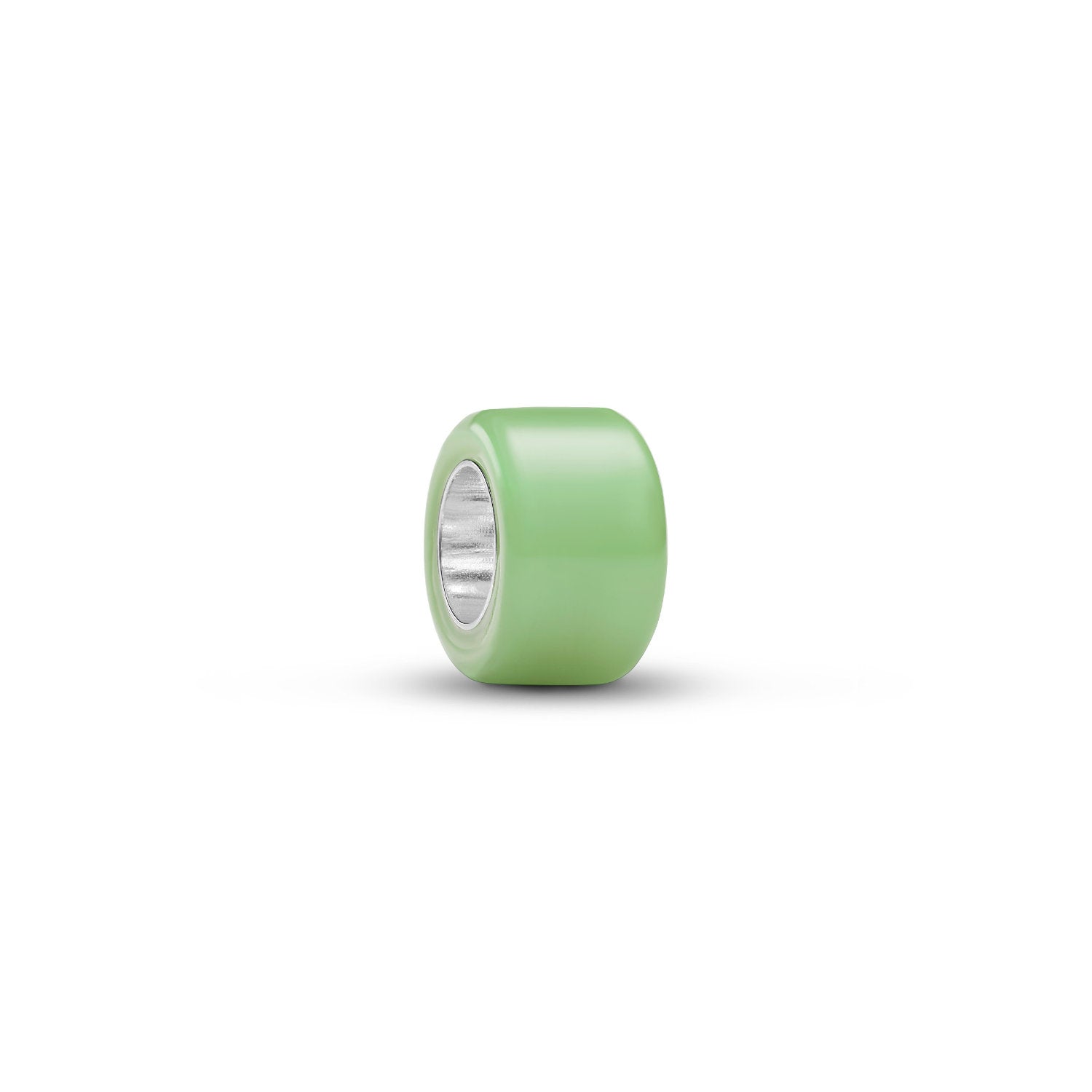 Pandora - Mini Charm Vetro di Murano Verde Argento