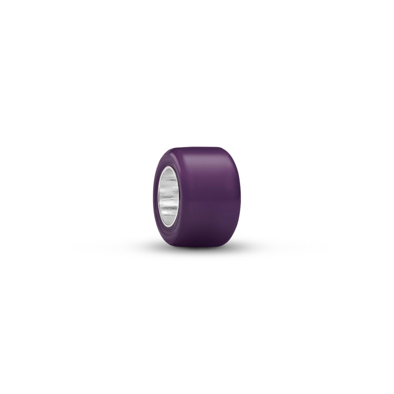 Pandora - Mini Charm Vetro di Murano Viola Argento