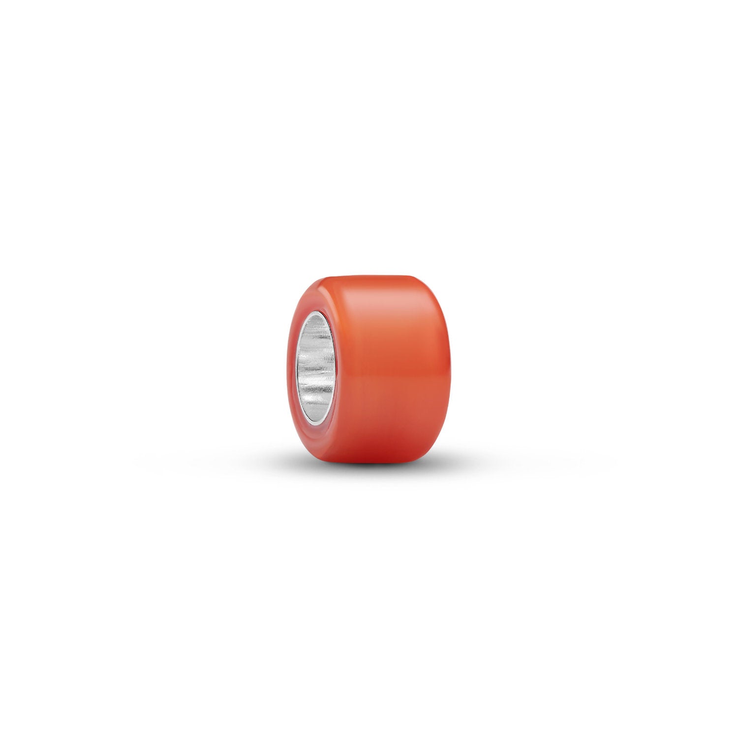 Pandora - Mini Charm Vetro di Murano Arancione Argento