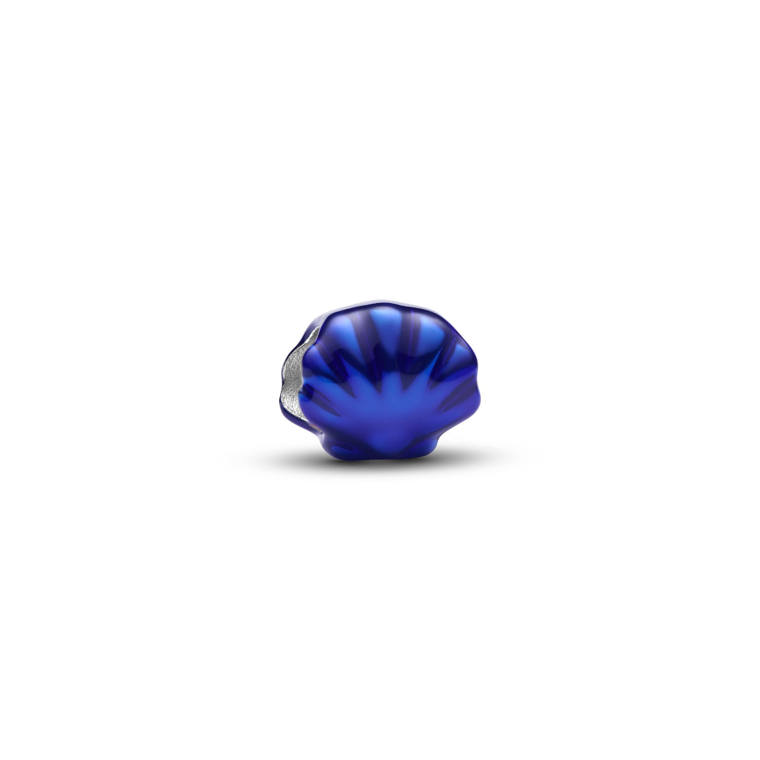 Pandora - Mini Charm Conchiglia effetto metallico blu Argento