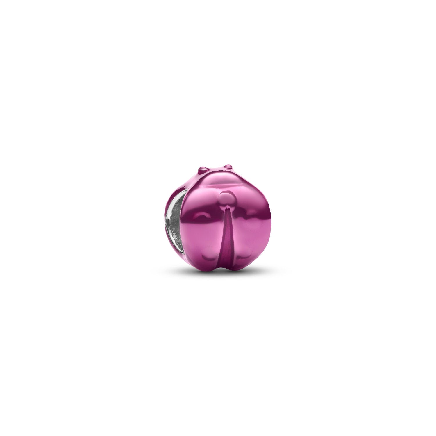 Pandora - Mini Charm Coccinella effetto metallico rosa Argento