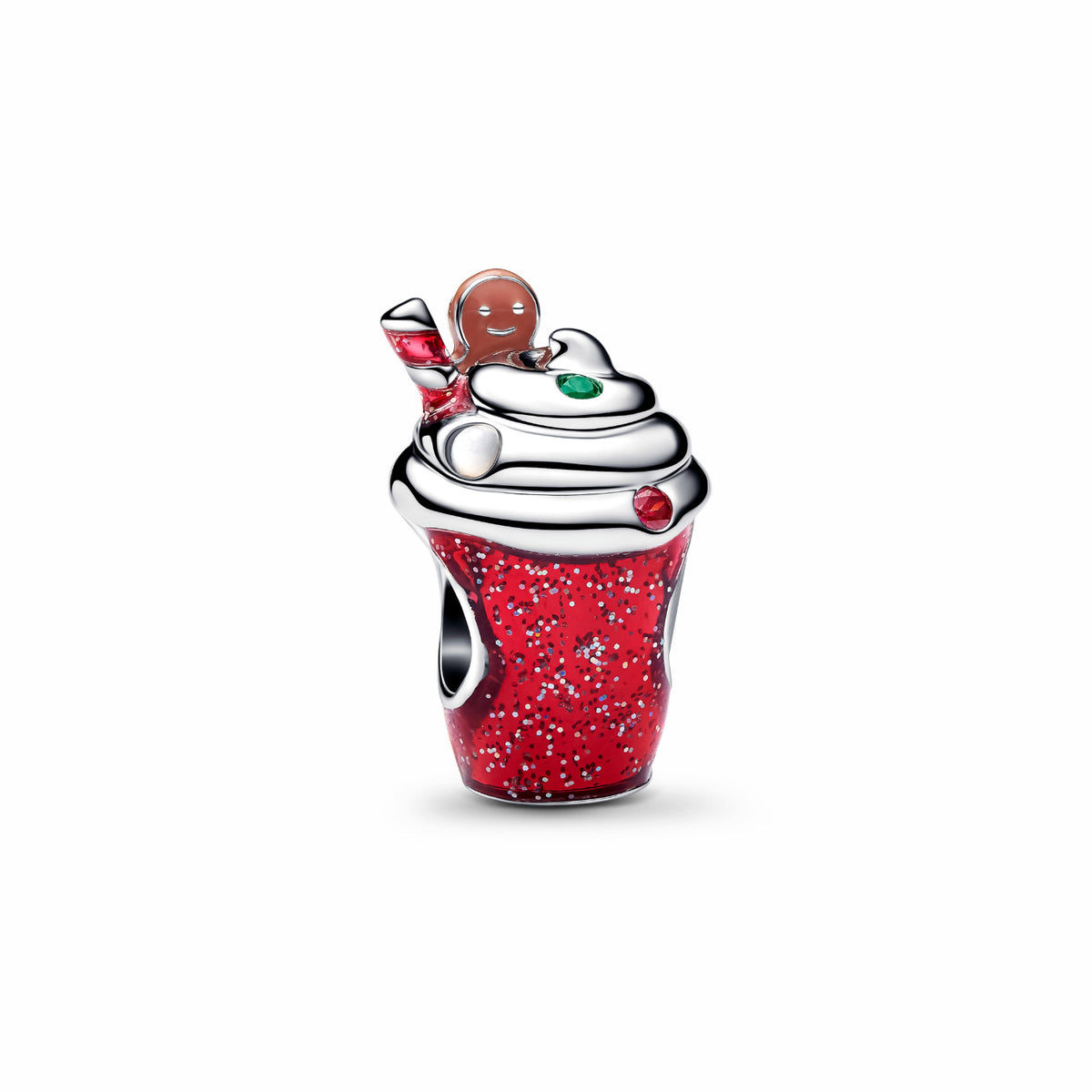 Charm Pandora Gingerbread con drink in argento multicolor
