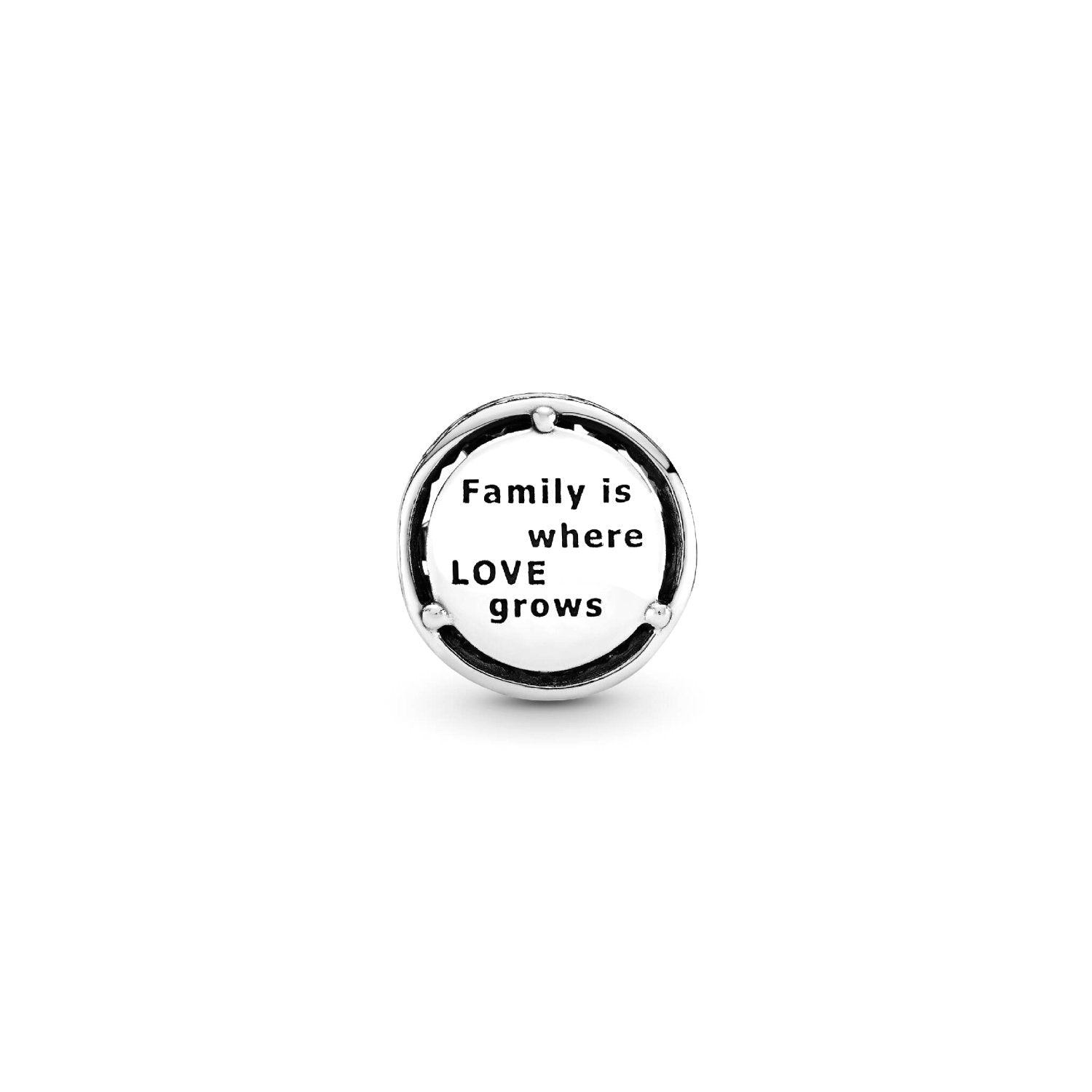 Pandora - Charm Bottone Albero della Famiglia Argento