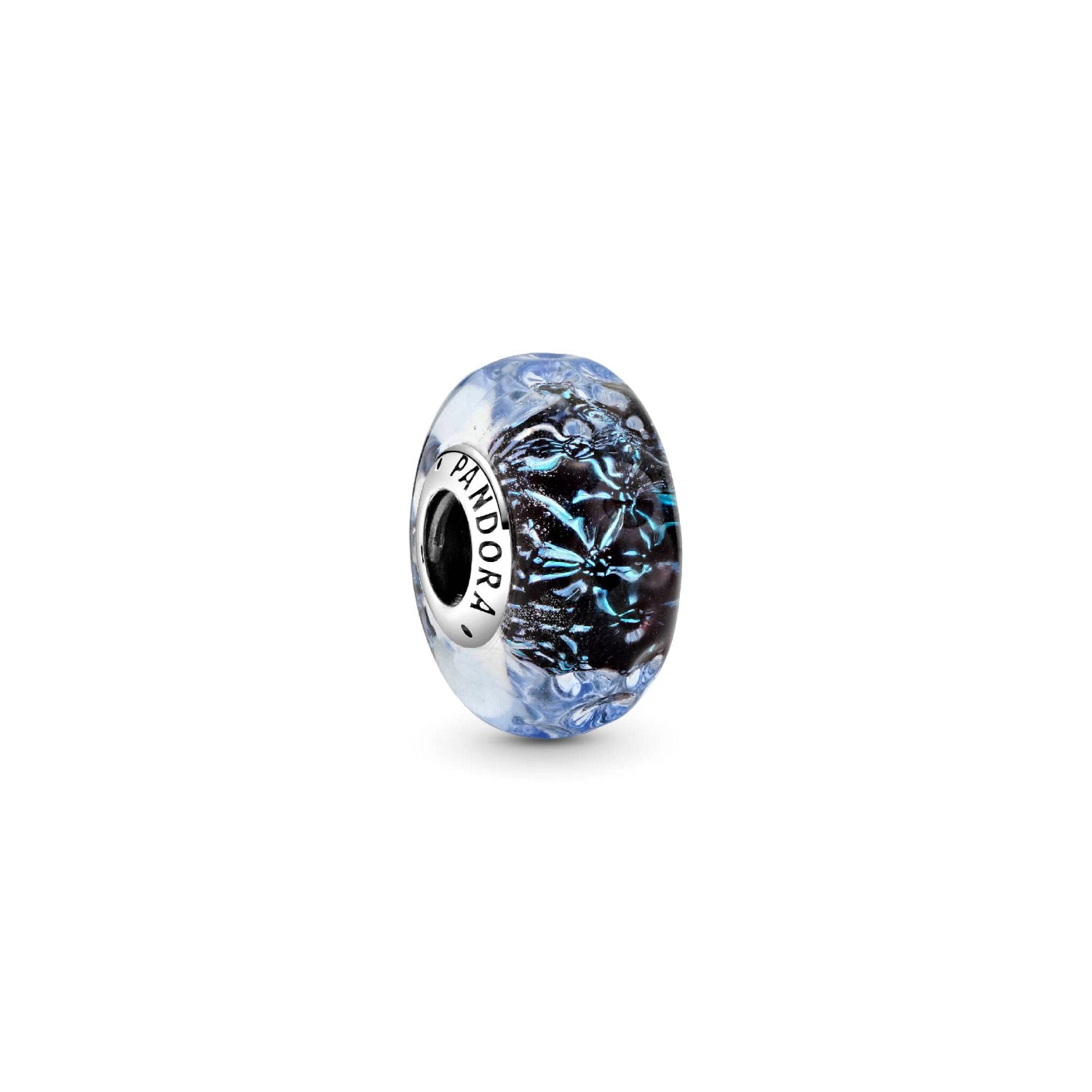Pandora - Charm Vetro di Murano, Oceano Blu Argento