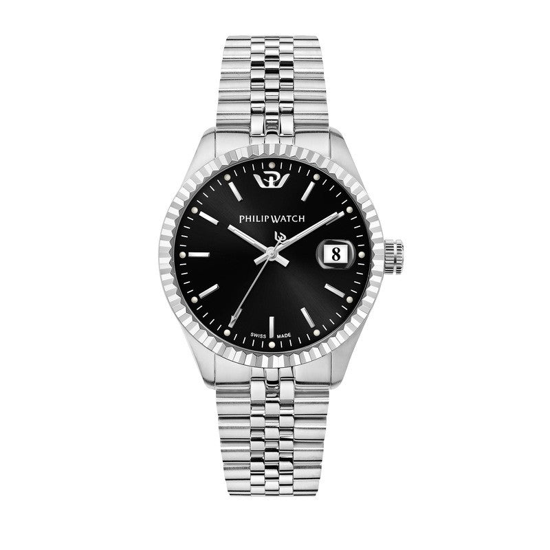 Philip Watch - Caribe 39mm 3h Black Dial Br ss