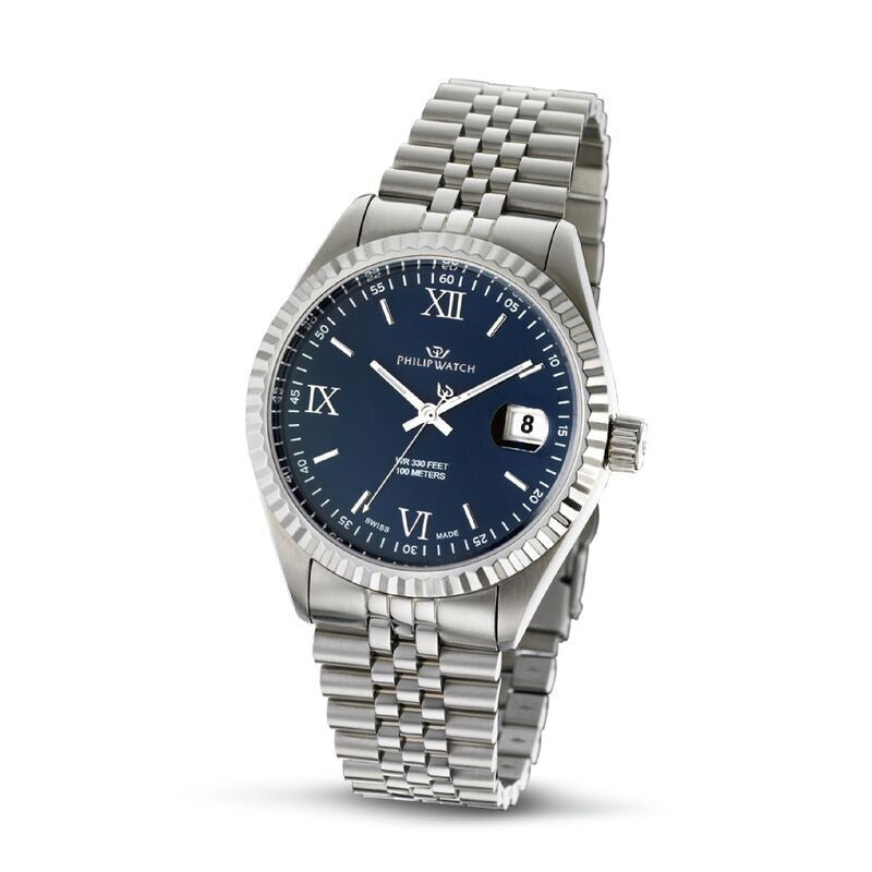 Philip Watch - Caribe 39mm Gent 3h Blue Dial/bracelet