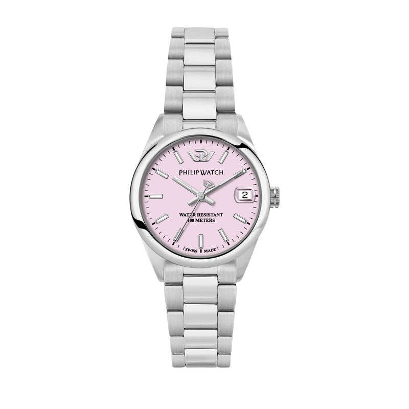 Philip Watch - Caribe 31mm 3h Pale Rose Dial Br ss