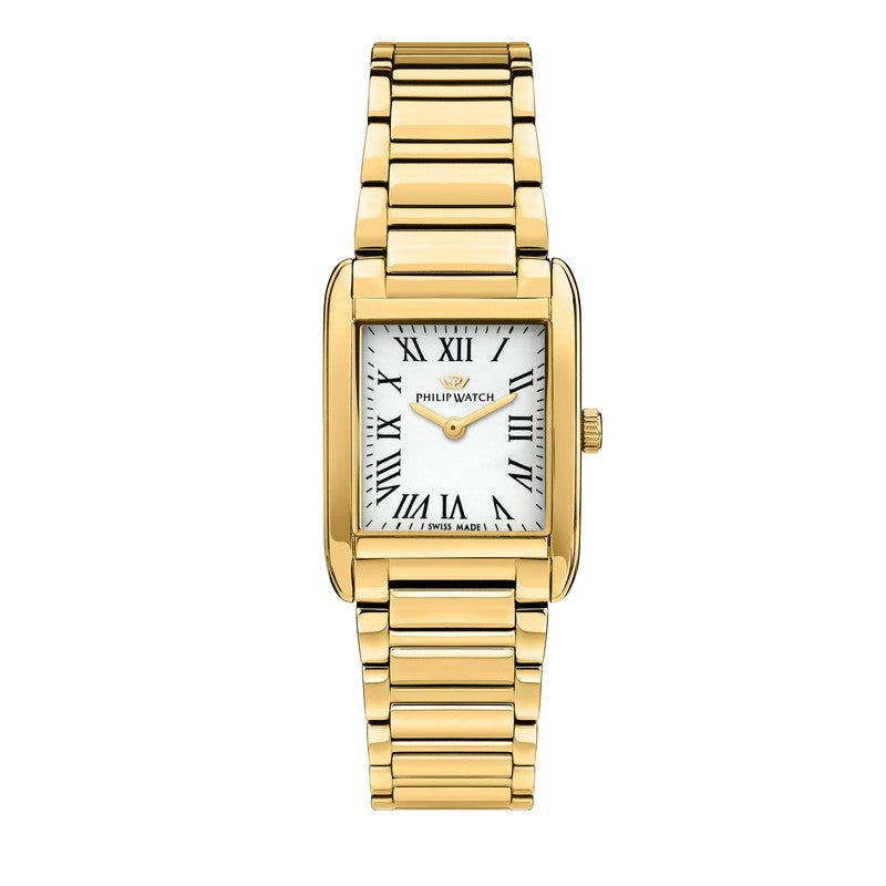 Philip Watch - Museum 24.7x34.1mm 2h White Dial Yg br