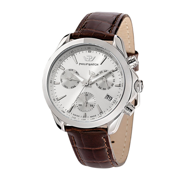 Philip Watch - Blaze Chr Silver White Dial/brown