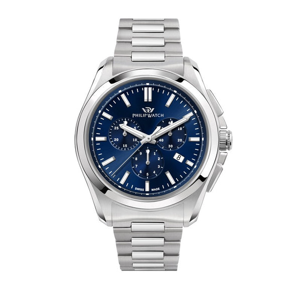 Philip Watch - Amalfi 43mm Chro Blue Dial Br ss