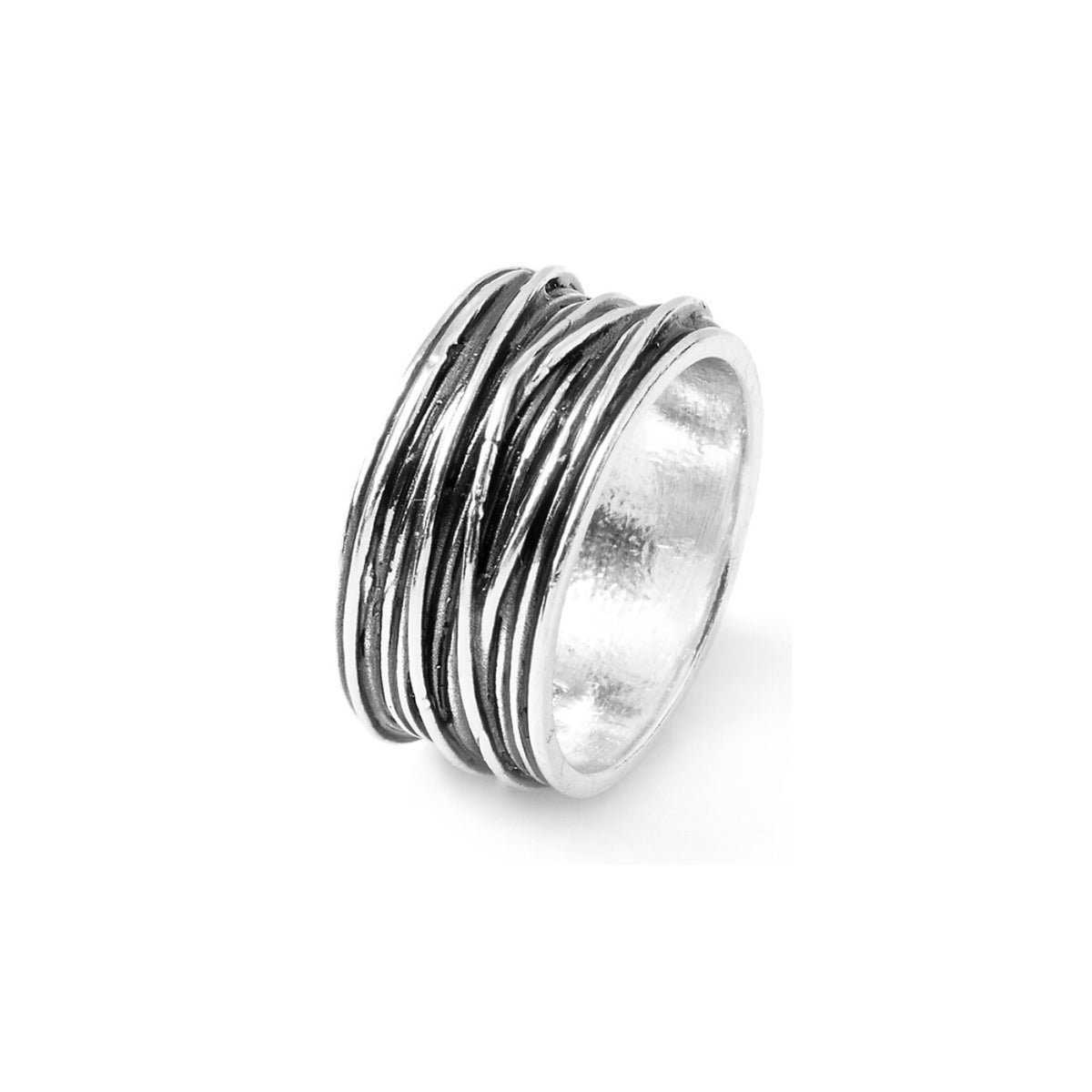 Anello Raspini Intrecci in argento uomo
