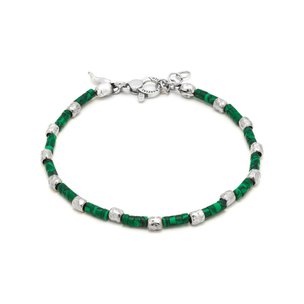 Bracciale Raspini Tango Malachite in argento uomo