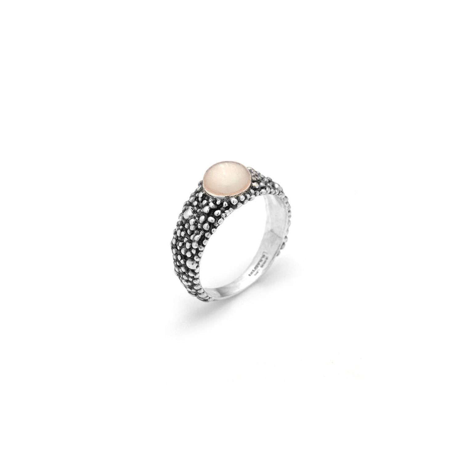 Raspini - Anello Perlage Giada Rosa