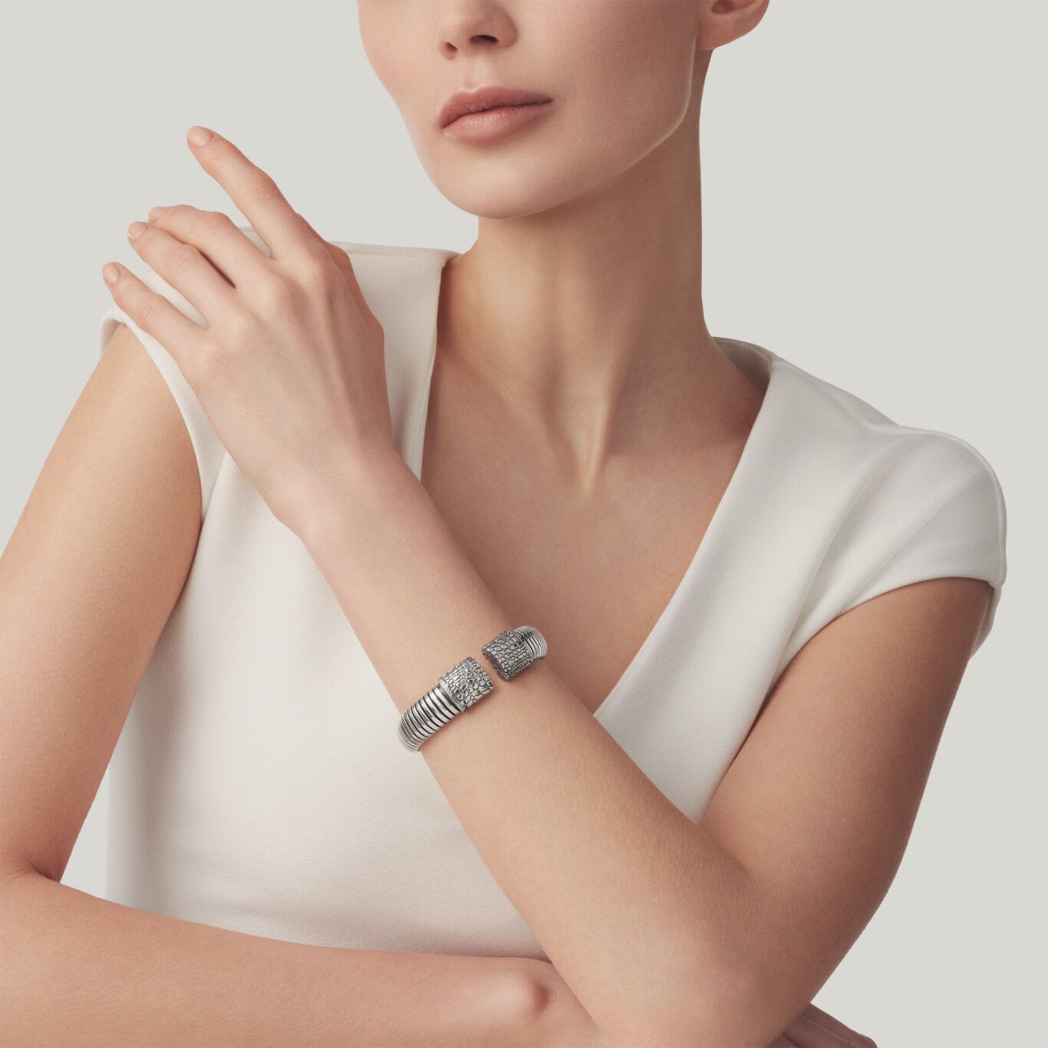 Raspini - Bracciale tubogas croco grande