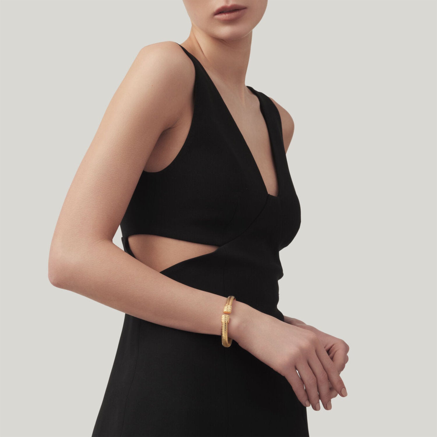 Raspini - Bracciale tubogas croco medio dorato