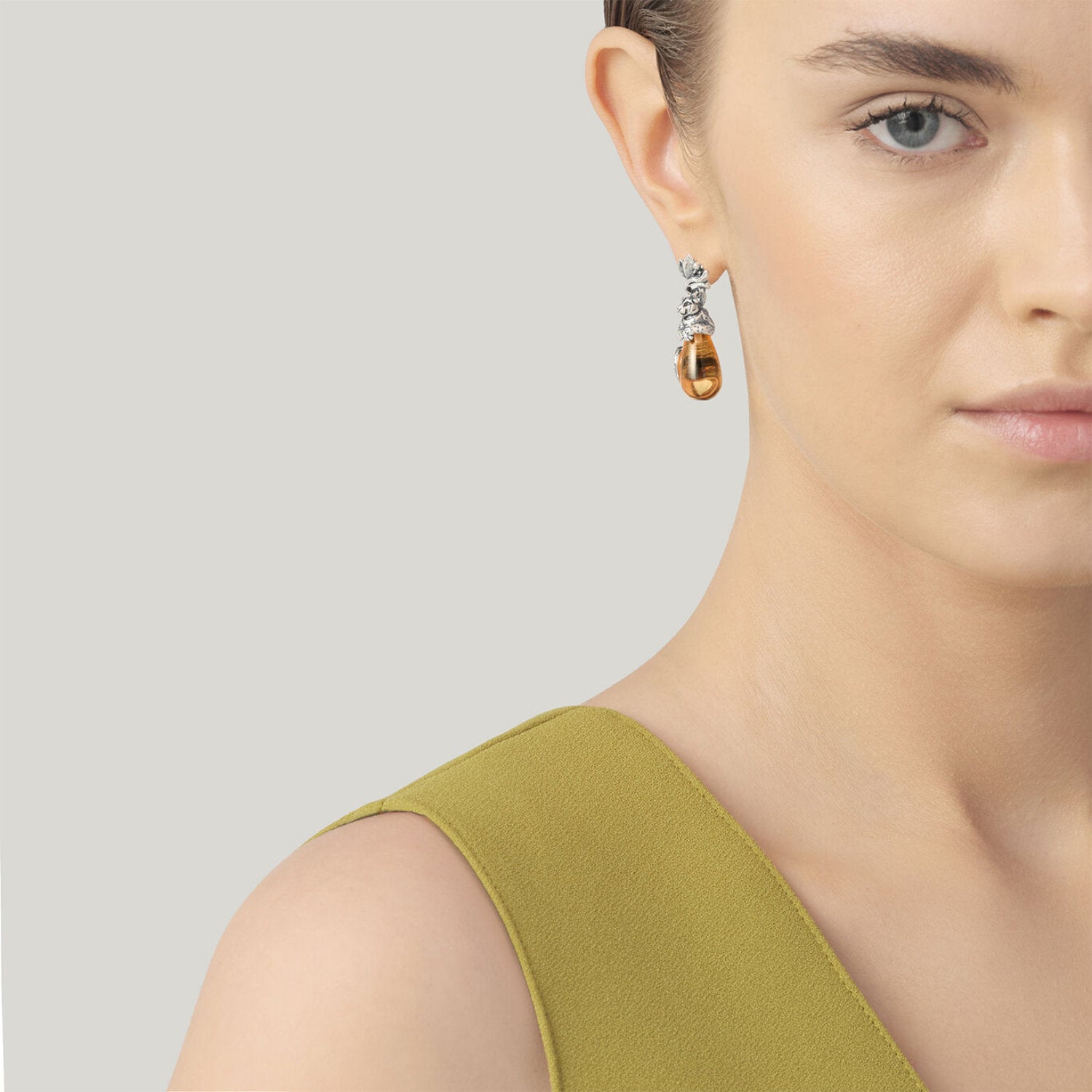 Raspini - Orecchini Goccia Leopardo Argento