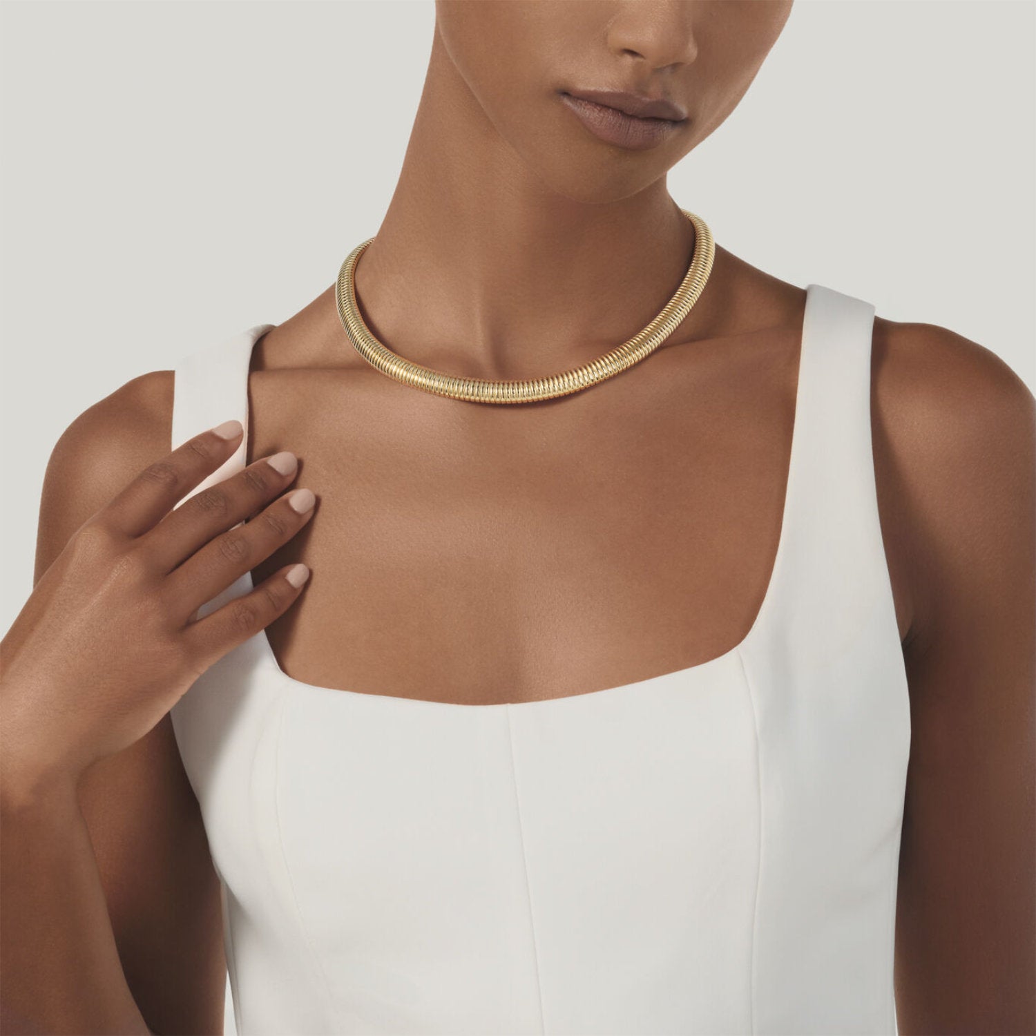 Raspini - Collana Tubogas argento placcato oro