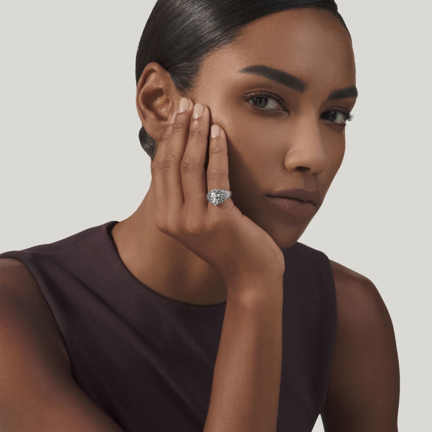 Raspini - Anello da mignolo Leone Argento