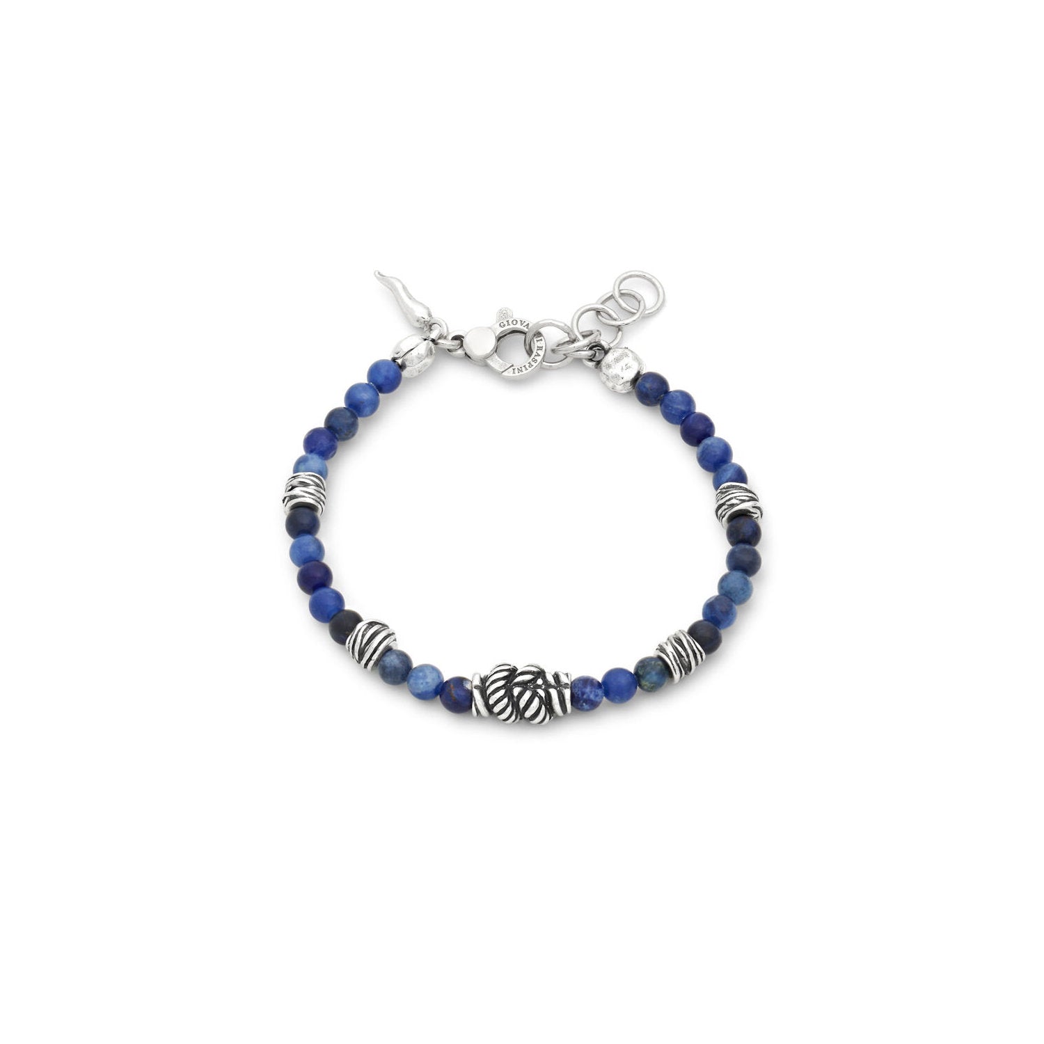 Raspini - Bracciale nodo sodalite argento L