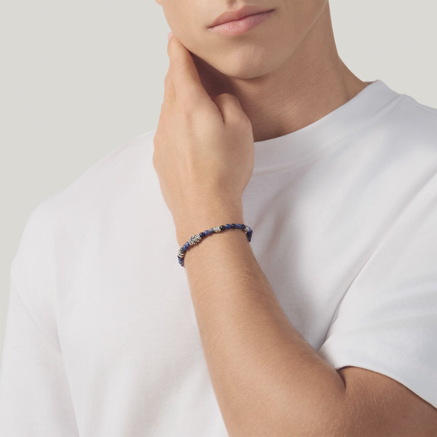 Raspini - Bracciale nodo sodalite argento