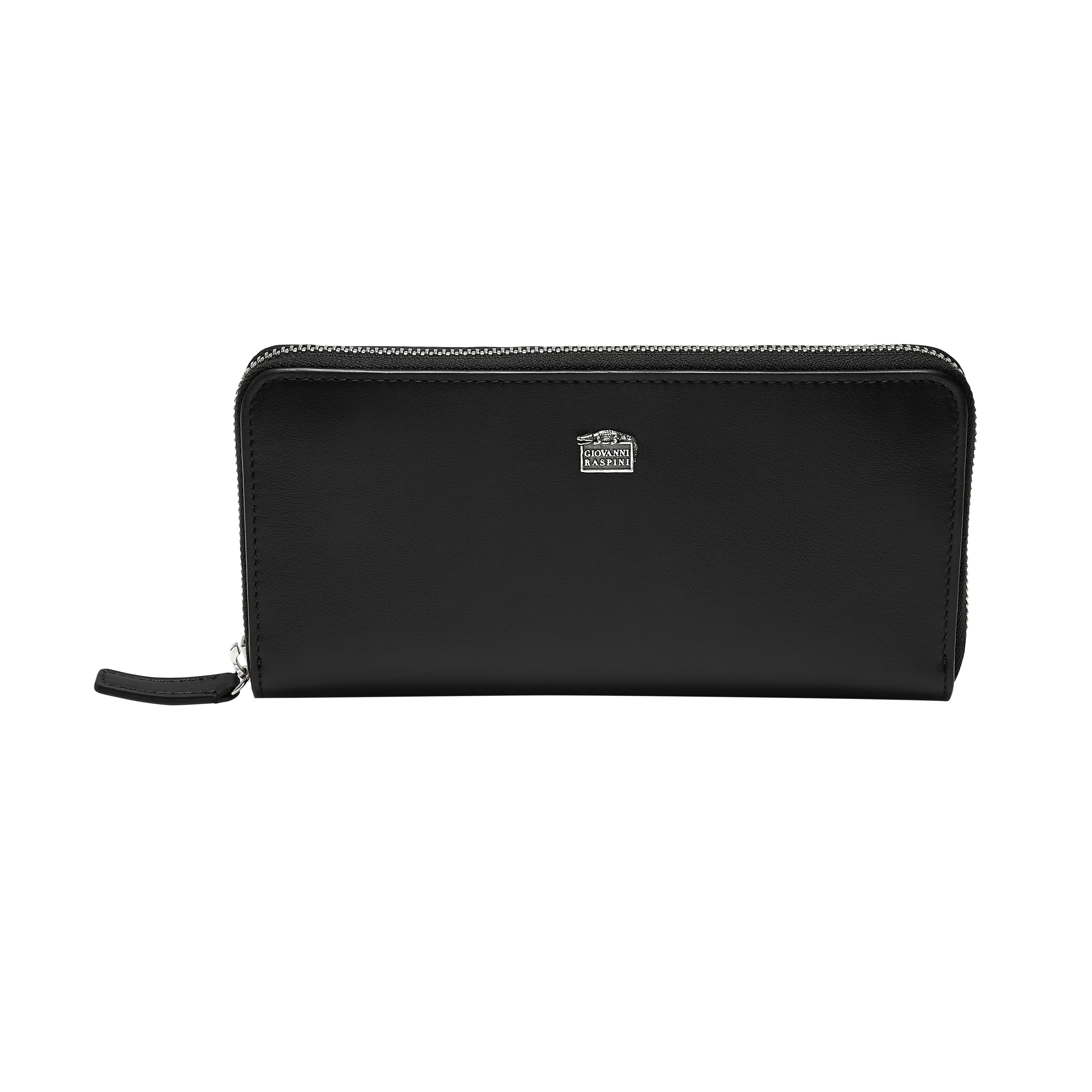 Raspini - Portafoglio con zip grande pelle liscia