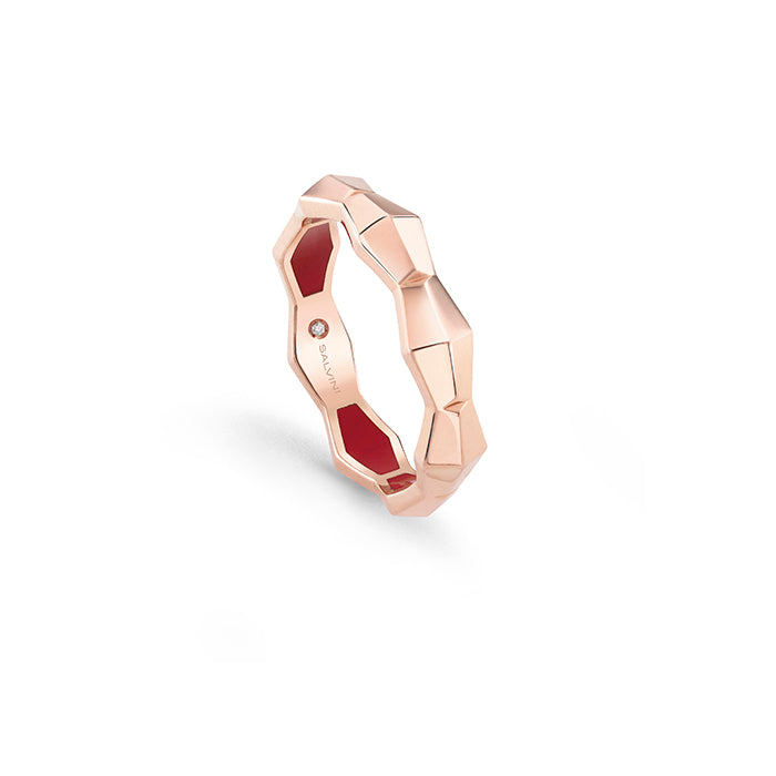 Salvini - Anello or/br hyceramic rossa Eva