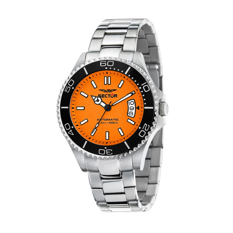 Sector - 230 43mm Auto 3h Orange Dial Br ss