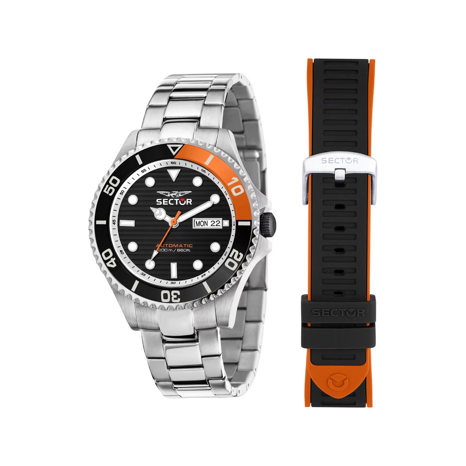 Sector - Orologio 230 Automatico 43mm Black Orange