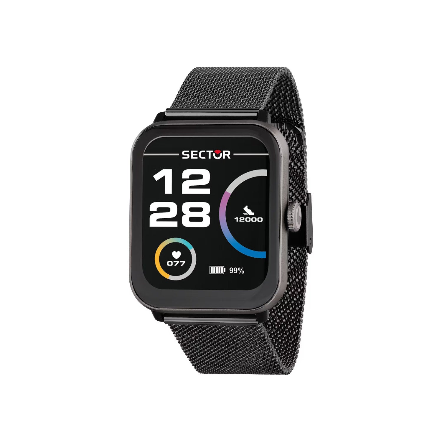 Sector - Smartwatch S-08 44x37 mm Black Milano