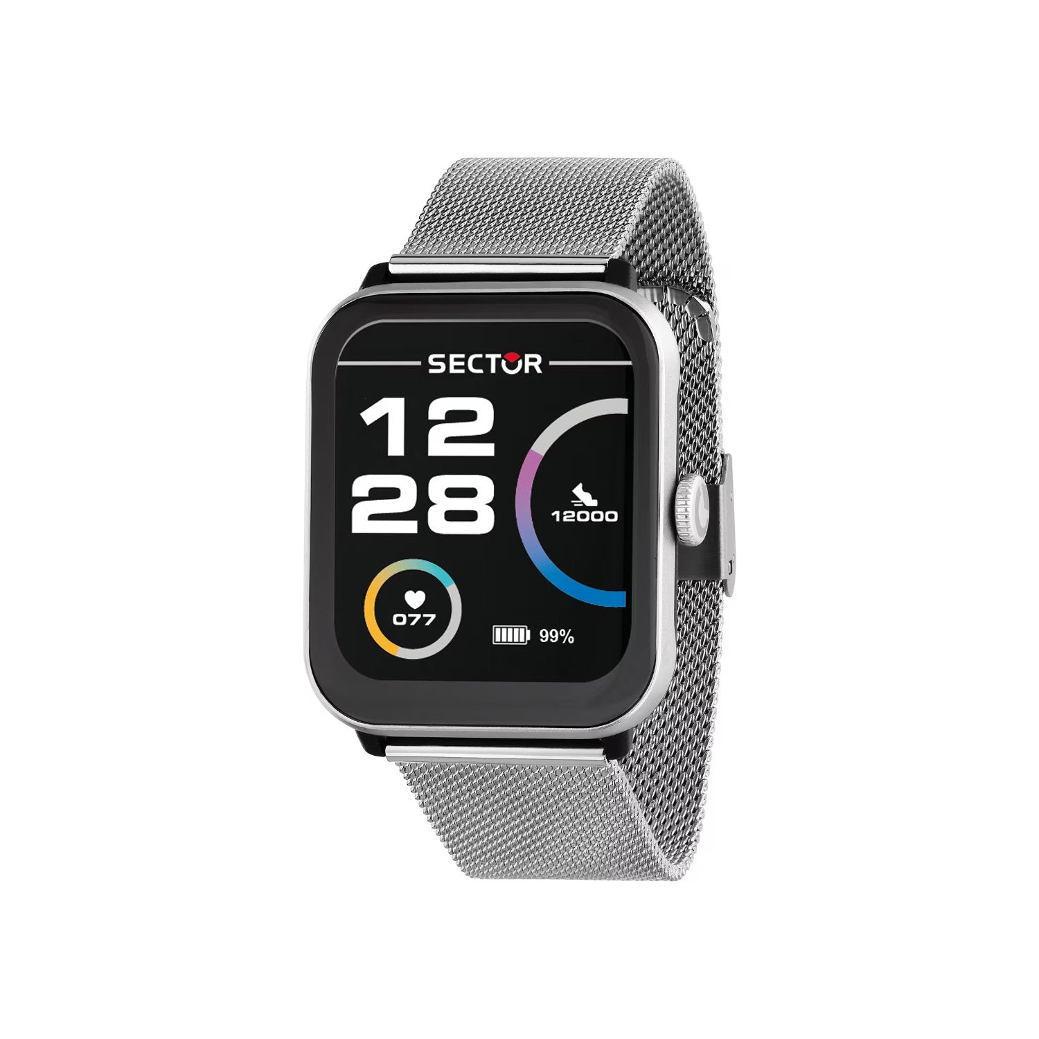 Sector - Smartwatch S-08 44x37mm Silver Milano
