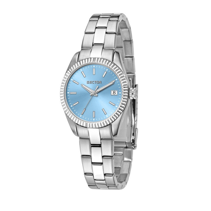 Sector - 240 32mm 3h L.blue Dial Br ss