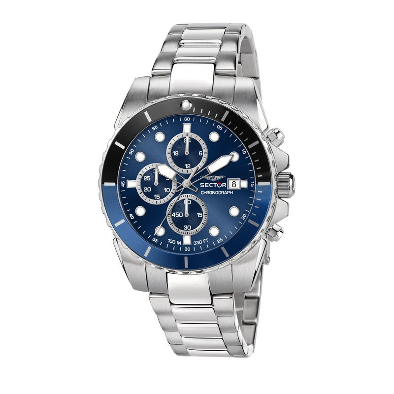 Sector - 450 43mm Chr Blue Dial Br ss