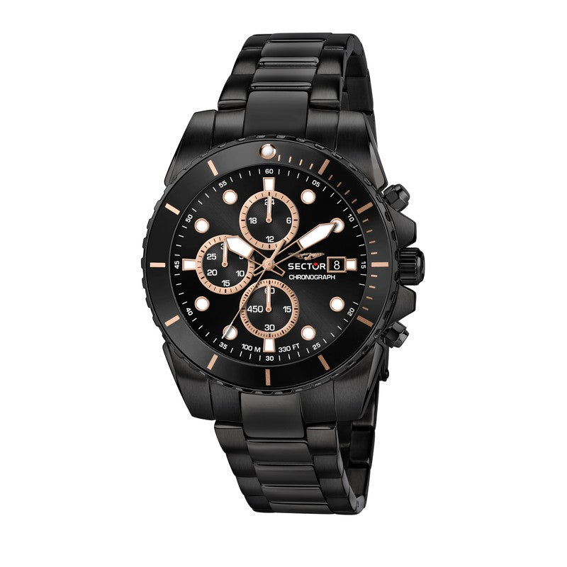 Sector - 450 43mm Chr Black Dial Br Black