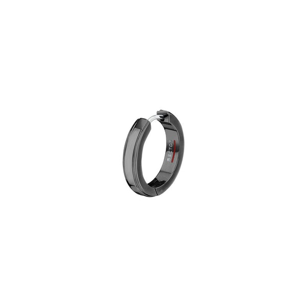 Sector - Row Single Earr Hoops Ss Black