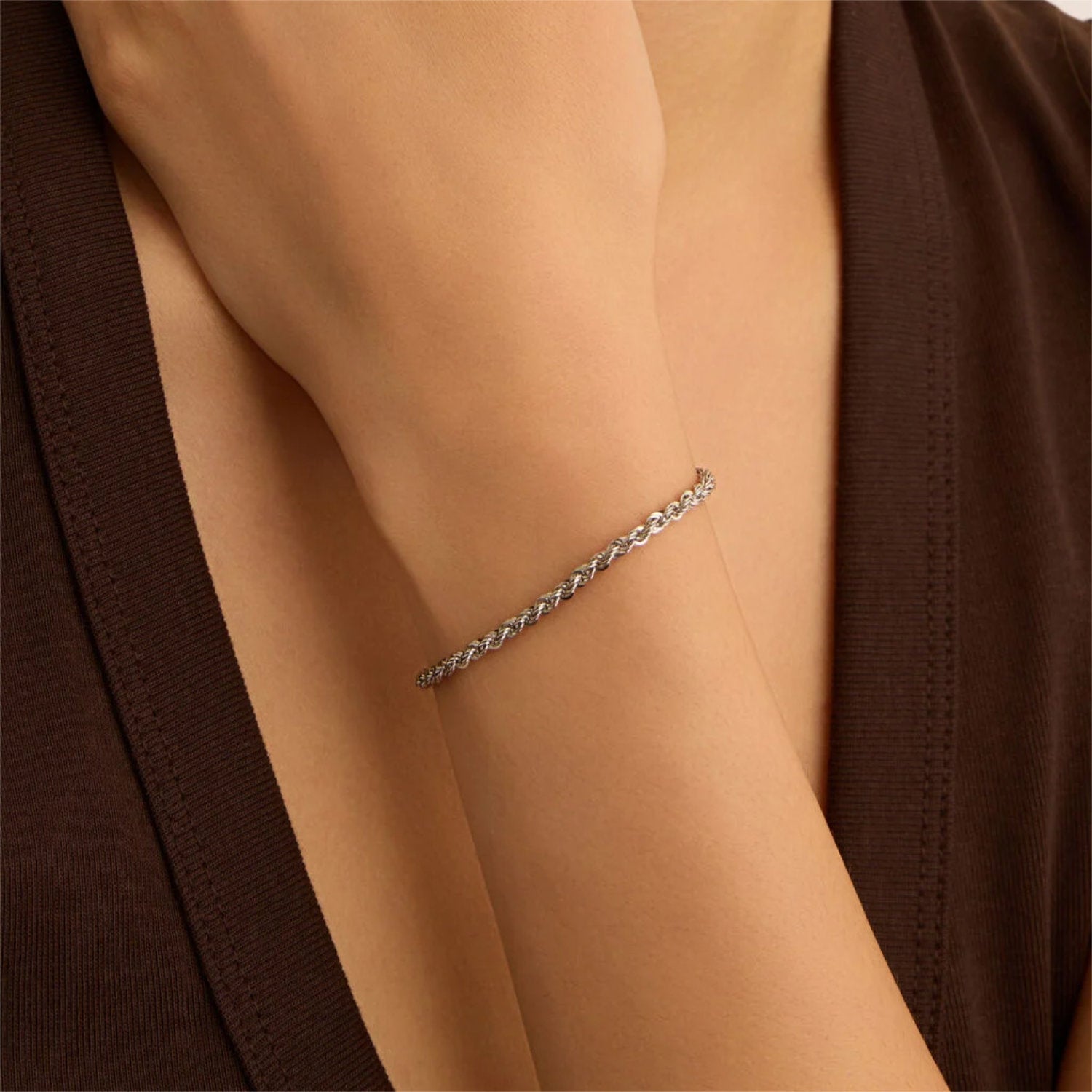 Stroili - Bracciale Catena Corda Colette Oro Bianco